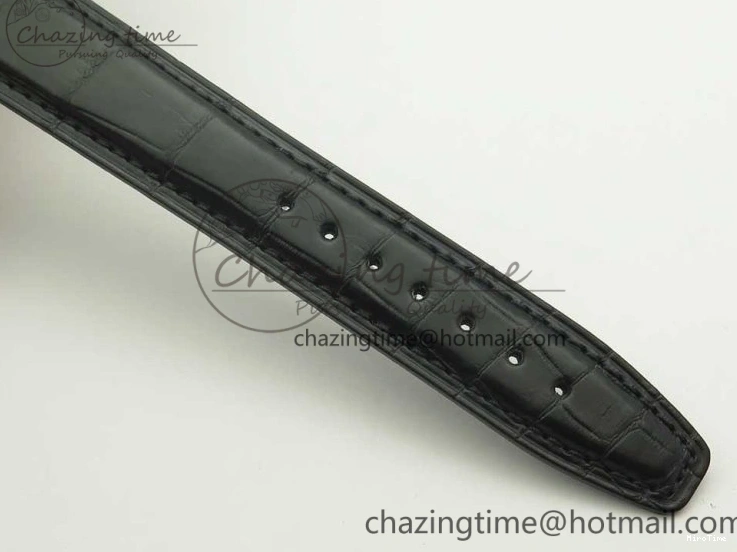 MIROTIME 0105 Supportive Portofino Automatic SS AF 1:1 Best Edition White Dial on Black Croco Leather Strap A 7184